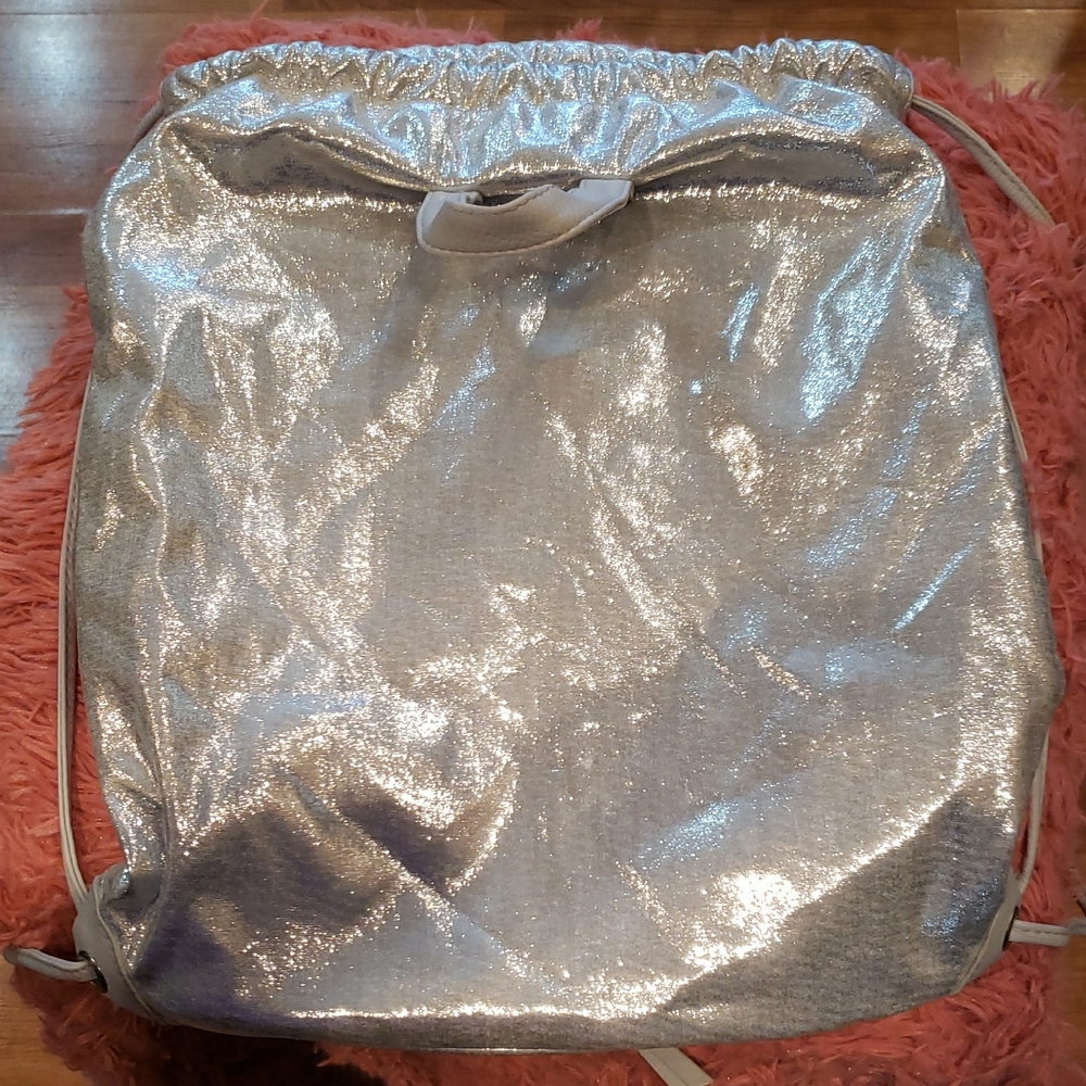 Silver Drawstring Women's Bag - image 5